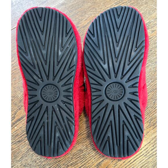 Ugg Slipper Slide “Fluff” in Samba Red Men’s Sz 8 All Sherpa Wool Non Slip main image 5
